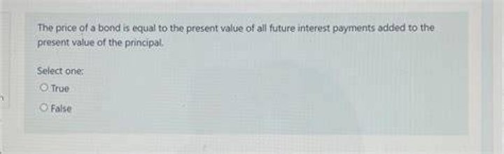 Is bond price equal to present value?